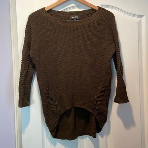 Express Army Green Knit Sweater size SMALL